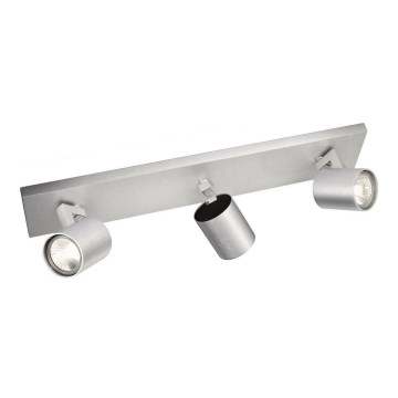 Philips - Точково осветително тяло матов хром 3xGU10/20W/230V