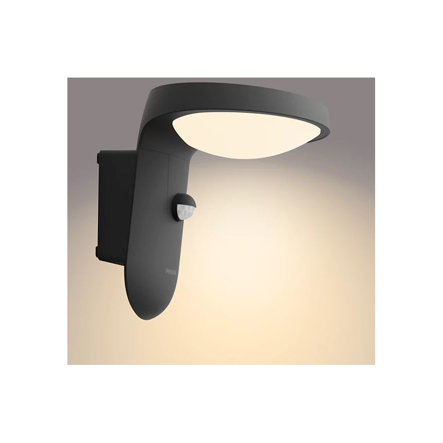 Philips - LED соларен стенен осветител с датчик за движение и здрач LED/1,2W/4V 1800 mAh 3000K IP44
