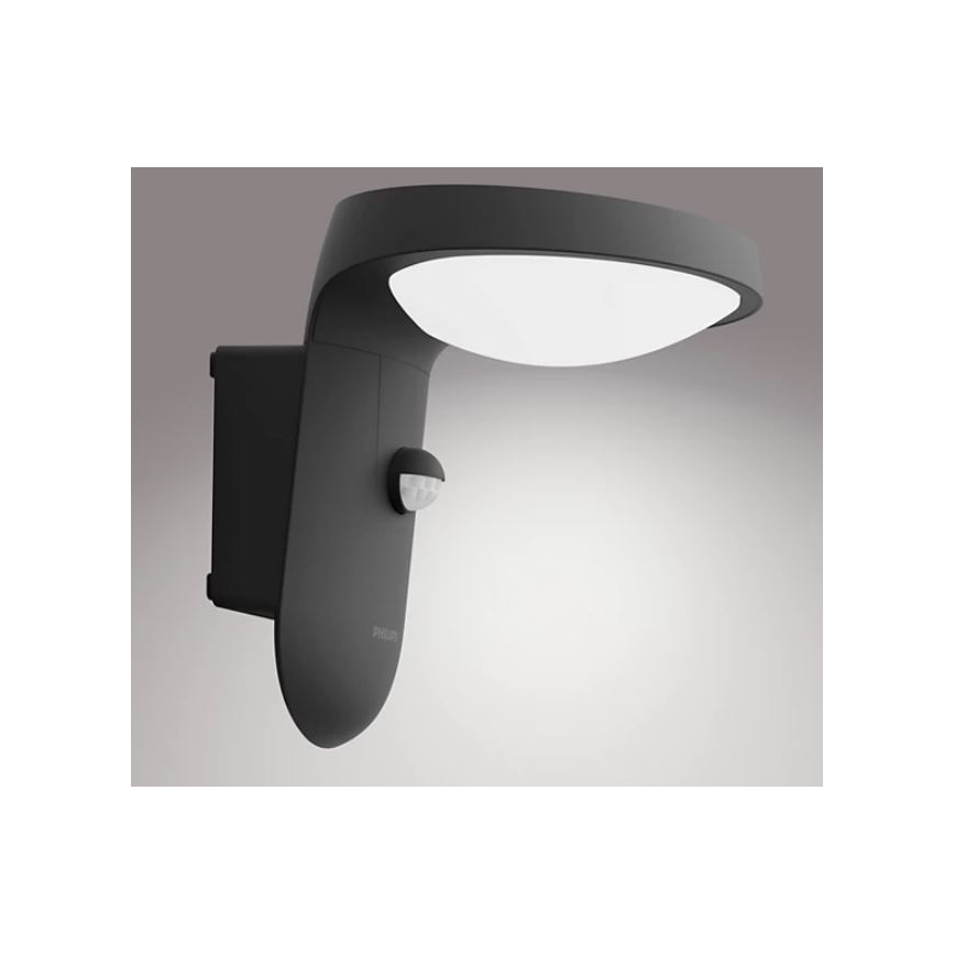Philips - LED външно стенен осветител с сензор LED/9W/230V 4000K IP44