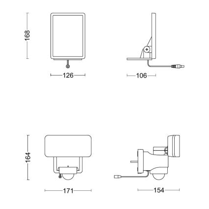 Philips - LED соларен стенен осветител с датчик за движение и здрач TYLUS LED/6W/3,7V 2600 mAh 3000K IP44