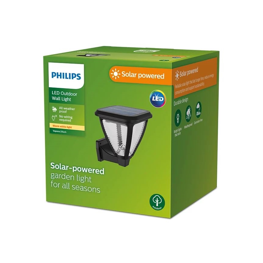 Philips - LED соларен стенен осветител VAPORA LED/1,5W/3,7V 1500 mAh IP44
