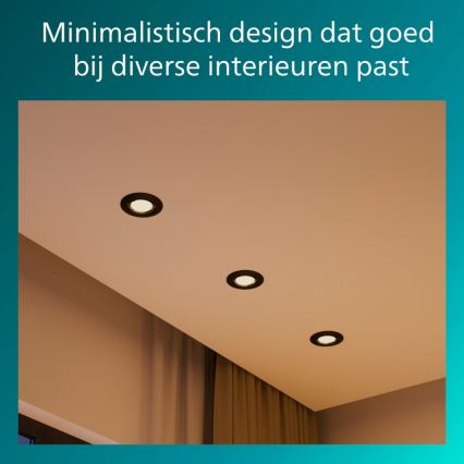 Philips - Вградено осветително тяло PERIDOT 1xGU10/7W/230V черно