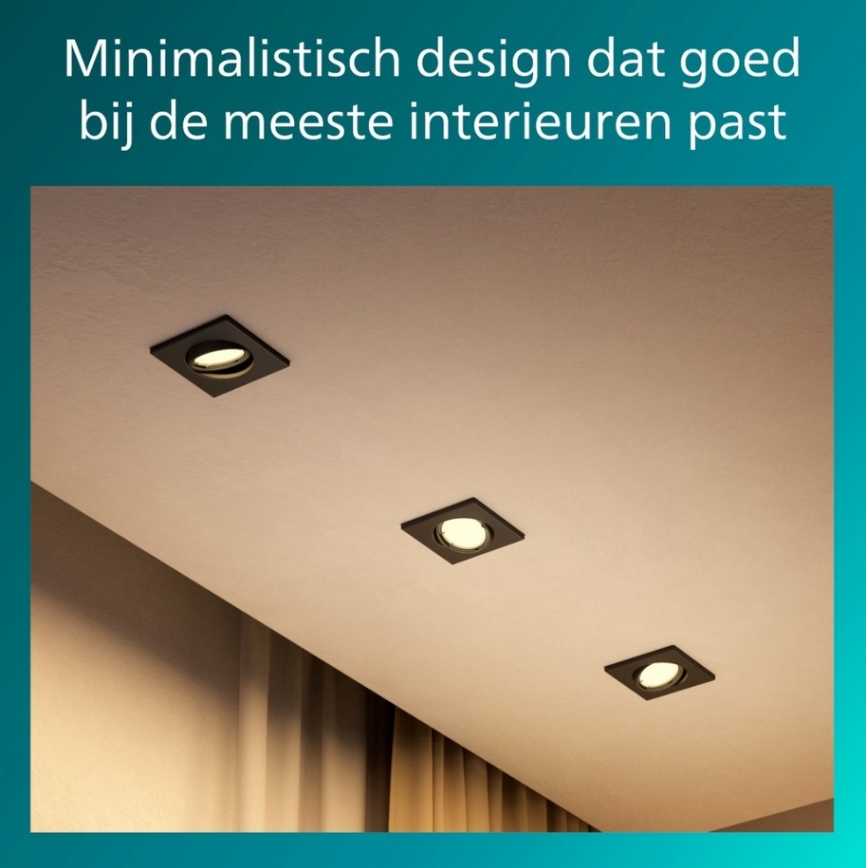 Philips - Вградено осветително тяло PERIDOT 1xGU10/7W/230V черно