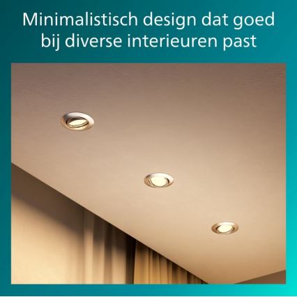 Philips - Вградено таванно осветително тяло PERIDOT 1xGU10/7W/230V сребристо