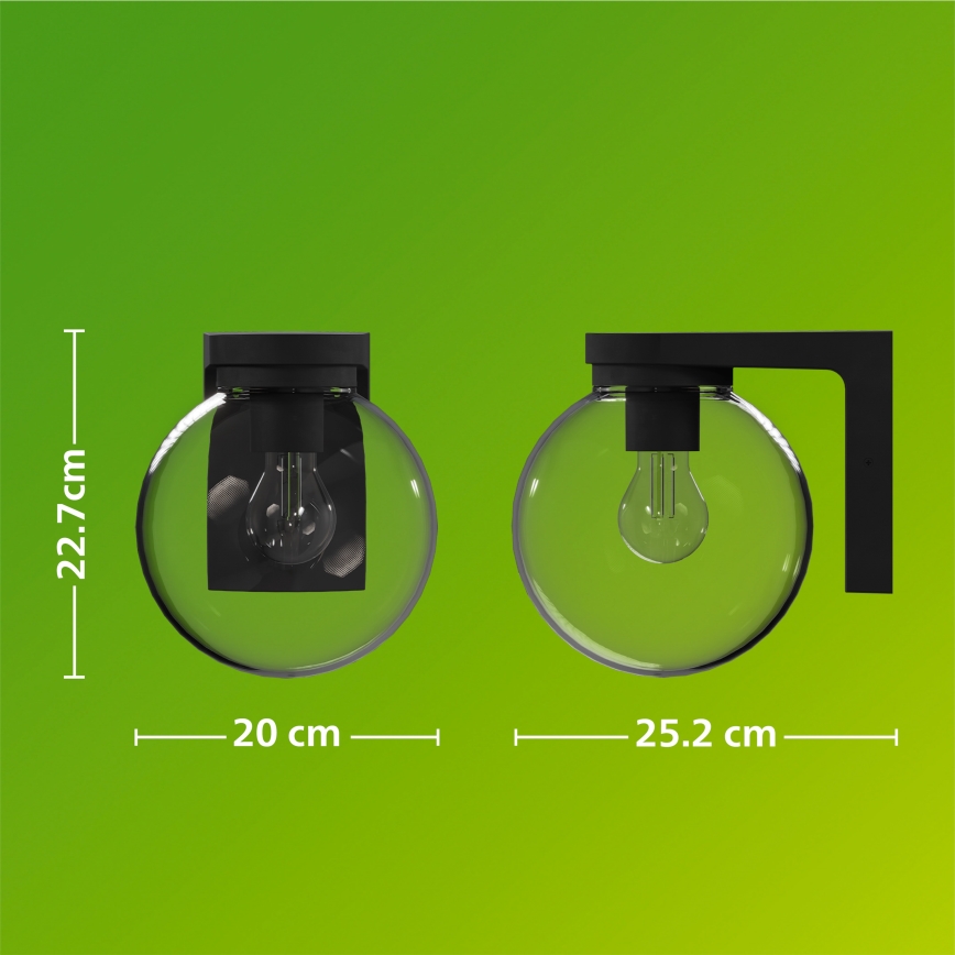 Philips - Външна стенна лампа ULIO 1xE27/25W/230V IP44