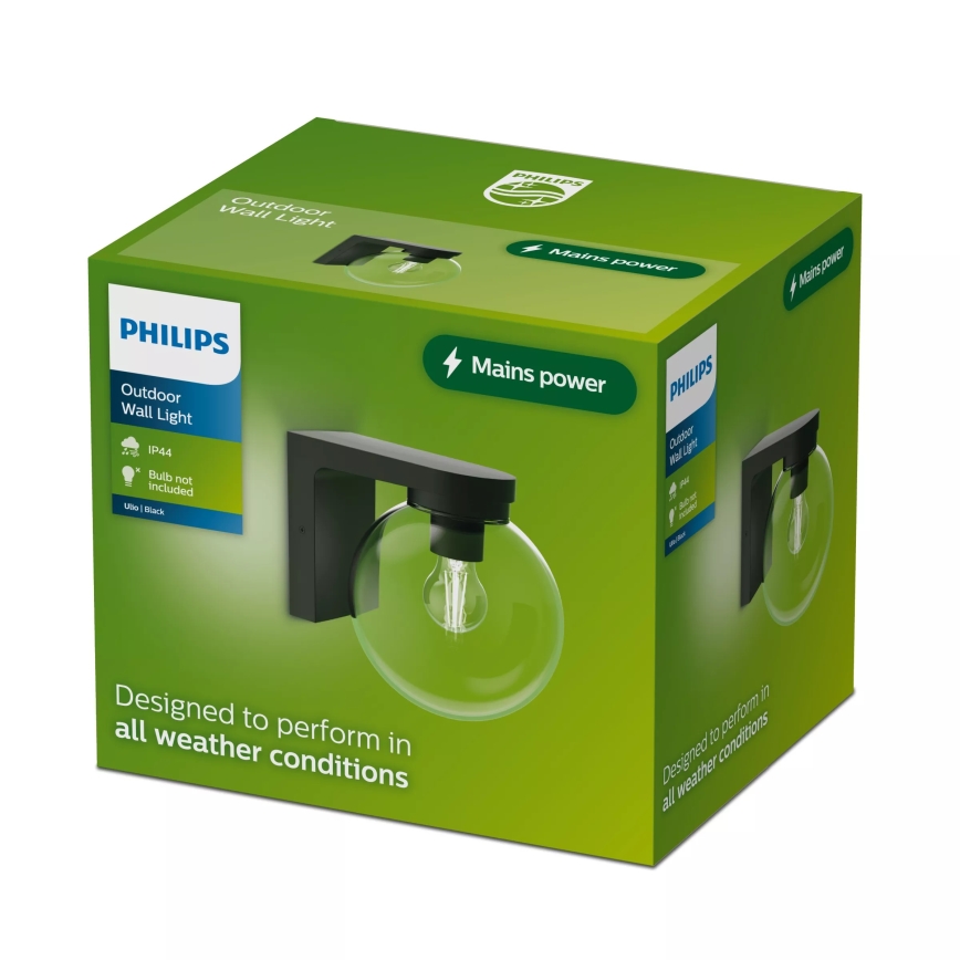 Philips - Външна стенна лампа ULIO 1xE27/25W/230V IP44