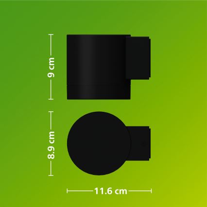 Philips - Външно стенно осветително тяло FYLX 1xGU10/5W/230V черно IP44