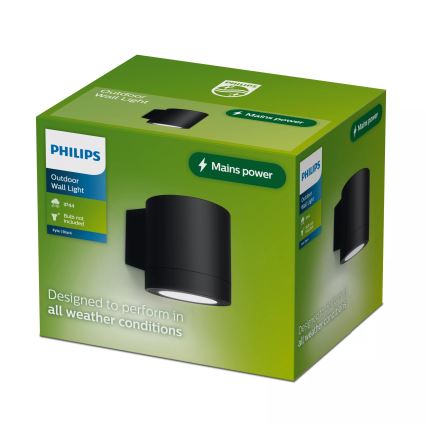 Philips - Външно стенно осветително тяло FYLX 1xGU10/5W/230V черно IP44