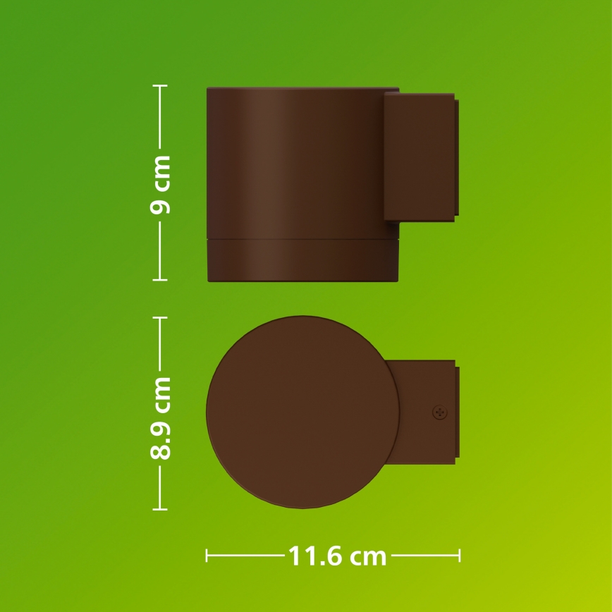 Philips - Външно стенно осветително тяло FYLX 1xGU10/5W/230V кафяво IP44