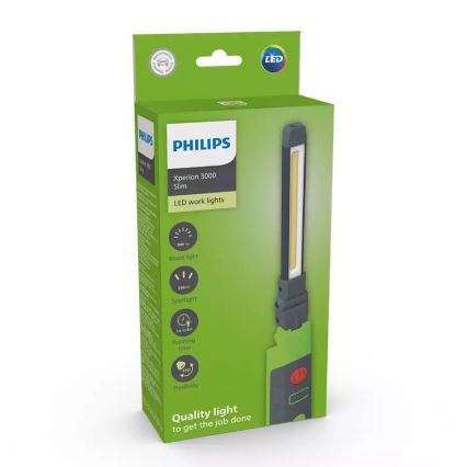 Philips X30SLIMX1 - LED Димируем акумулаторен фенер XPERION LED/5W/3,7V 500 лъскав 2500 mAh