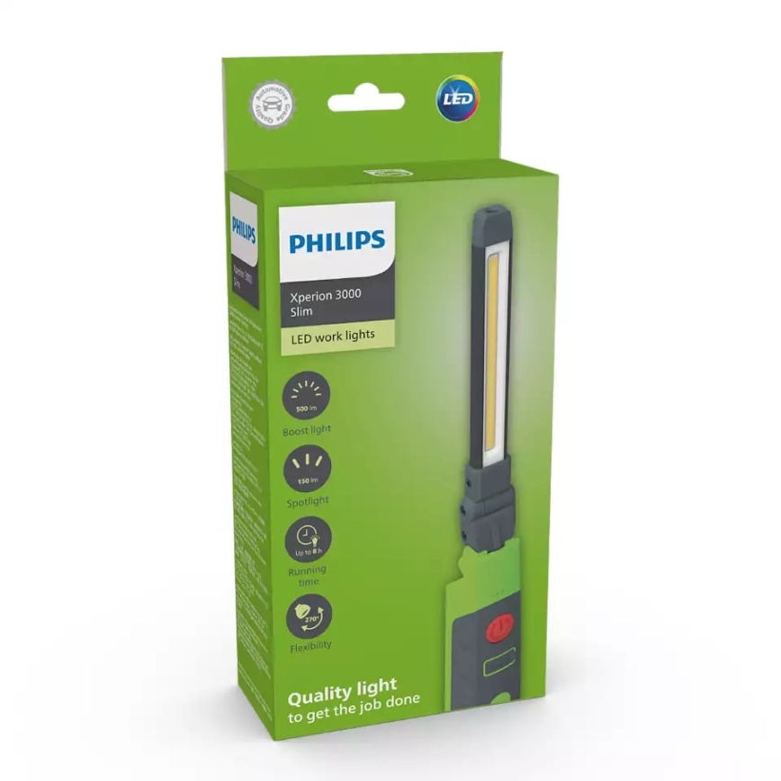 Philips X30SLIMX1 - LED Димируем акумулаторен фенер XPERION LED/5W/3,7V 500 лъскав 2500 mAh
