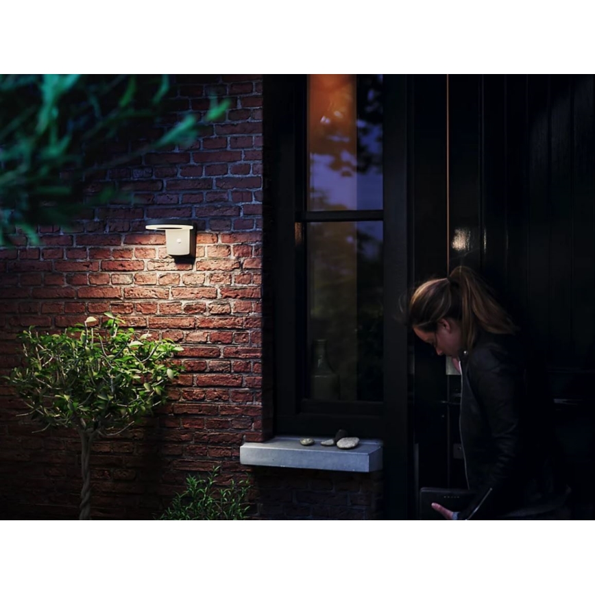 Philips - LED соларен стенен фенер с датчик за движение и здрач ZONAL LED/1,3W/3,7V 2500 mAh IP44