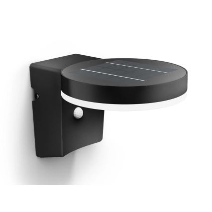 Philips - LED соларен стенен фенер с датчик за движение и здрач ZONAL LED/1,3W/3,7V 2500 mAh IP44