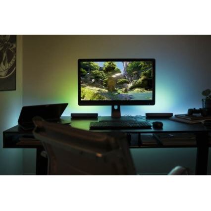 Philips - К-кт 2 бр. LED RGB Димируема настолна лампа Hue PLAY DUAL PACK White And Color Ambiance LED/6W/230V