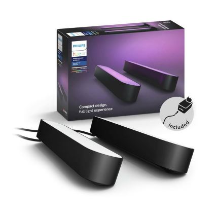 Philips - К-кт 2 бр. LED RGB Димируема настолна лампа Hue PLAY DUAL PACK White And Color Ambiance LED/6W/230V