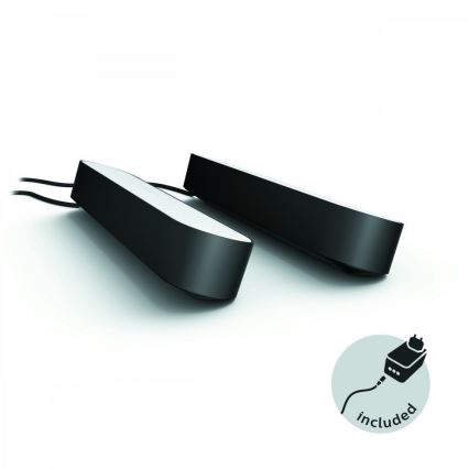 Philips - К-кт 2 бр. LED RGB Димируема настолна лампа Hue PLAY DUAL PACK White And Color Ambiance LED/6W/230V