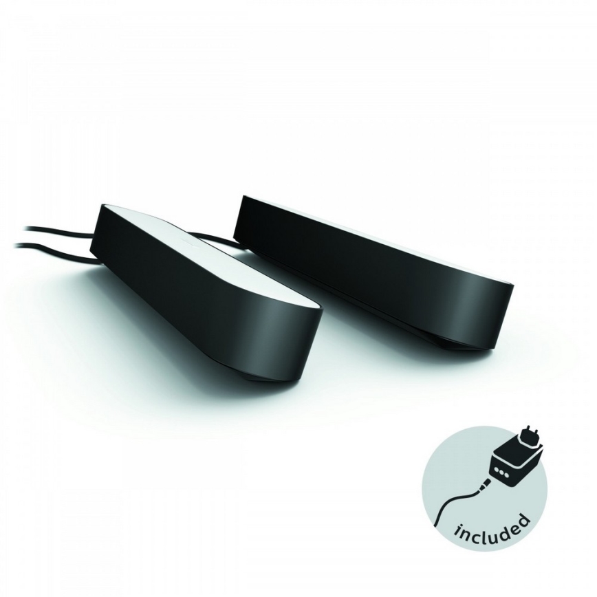 Philips - К-кт 2 бр. LED RGB Димируема настолна лампа Hue PLAY DUAL PACK White And Color Ambiance LED/6W/230V