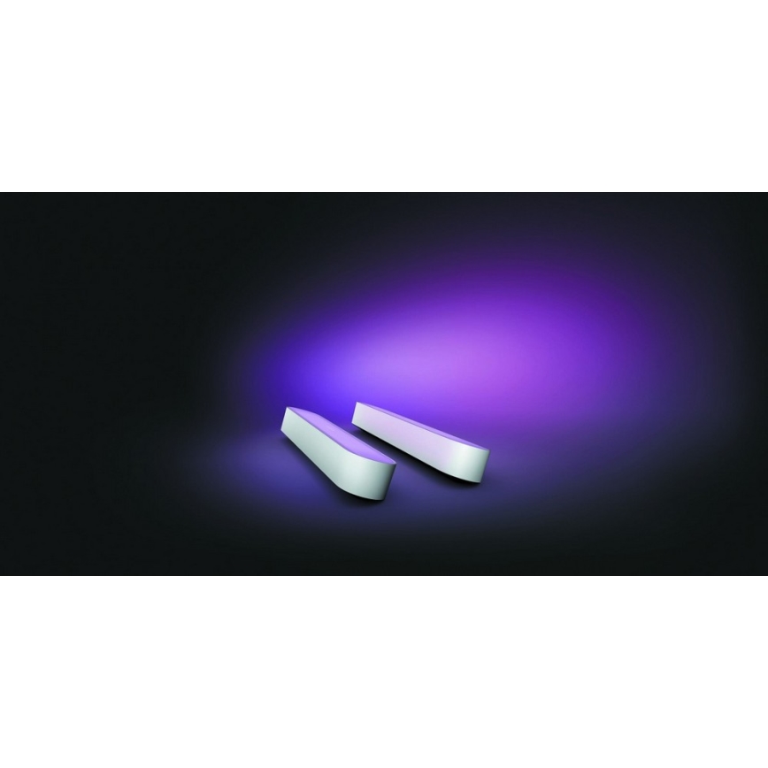 Philips – К-кт 2бр. LED RGB Димируема настолна лампа Hue PLAY DUAL PACK White And Colour Ambiance LED/6W/230V бяла