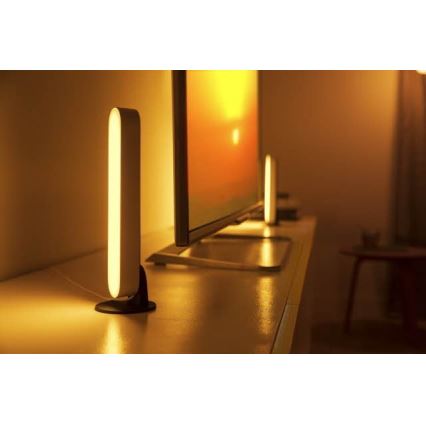Philips – К-кт 2бр. LED RGB Димируема настолна лампа Hue PLAY DUAL PACK White And Colour Ambiance LED/6W/230V бяла