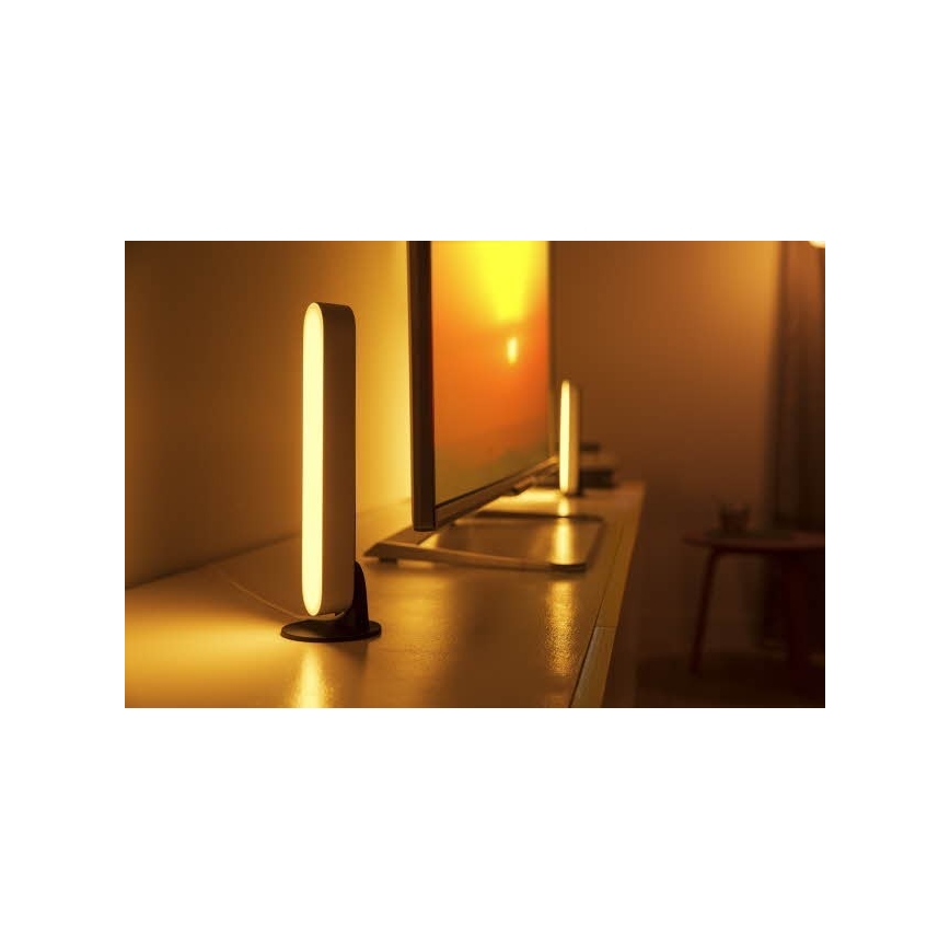 Philips – К-кт 2бр. LED RGB Димируема настолна лампа Hue PLAY DUAL PACK White And Colour Ambiance LED/6W/230V бяла