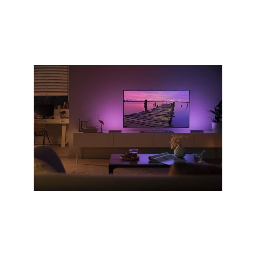 Philips – К-кт 2бр. LED RGB Димируема настолна лампа Hue PLAY DUAL PACK White And Colour Ambiance LED/6W/230V бяла