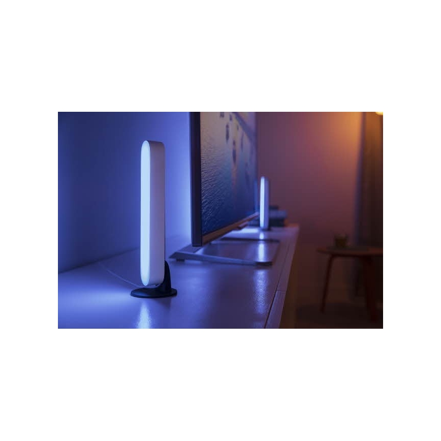 Philips – К-кт 2бр. LED RGB Димируема настолна лампа Hue PLAY DUAL PACK White And Colour Ambiance LED/6W/230V бяла