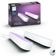 Philips – К-кт 2бр. LED RGB Димируема настолна лампа Hue DUAL PACK White And Colour Ambiance LED/6W/230V бяла