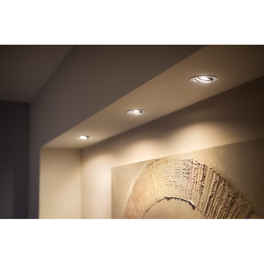 Philips - К-кт 3 бр. LED димируеми лунички Hue MILLISKIN 1xGU10/5,7W/230V 2200-6500K