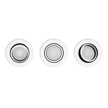 Philips - К-кт 3 бр. LED димируеми лунички Hue MILLISKIN 1xGU10/5,7W/230V 2200-6500K