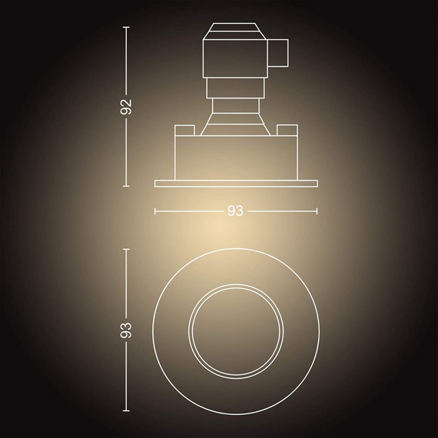 Philips - К-кт 3 бр. LED димируеми лунички за баня Hue ADORE 1xGU10/5W/230V IP44 + дистанционно