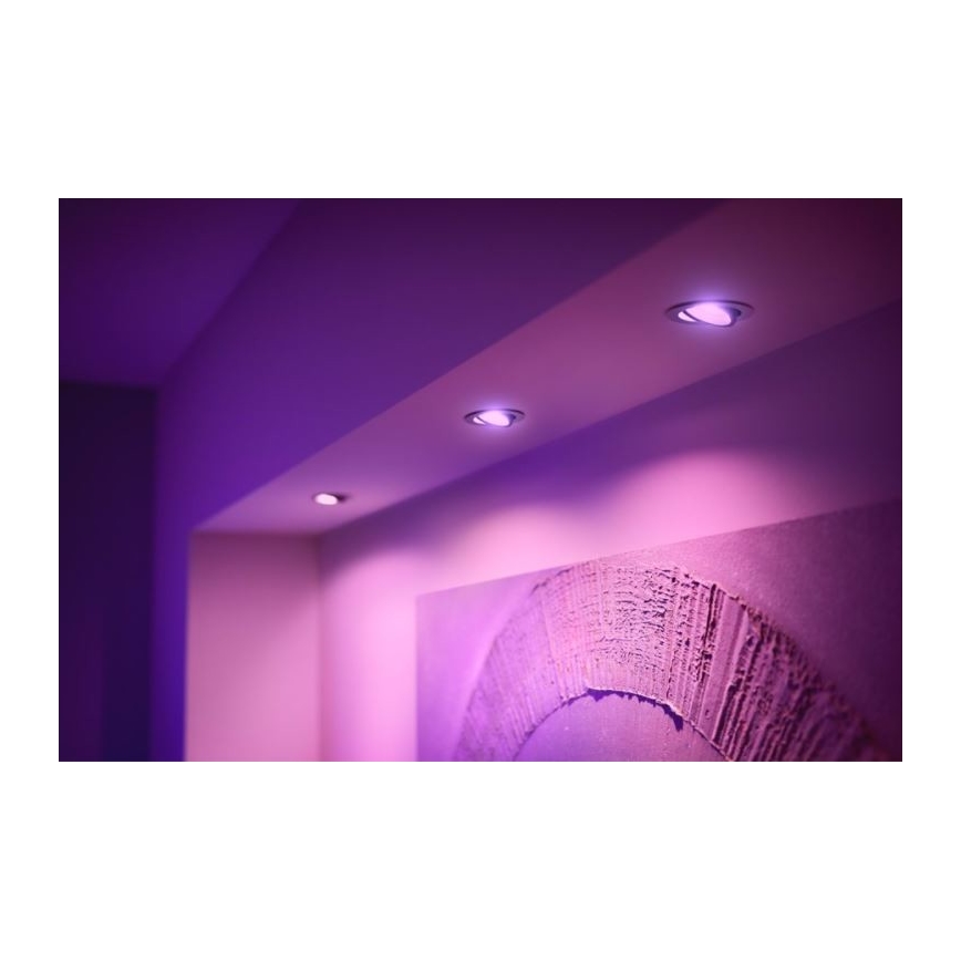 Philips - К-кт 3 бр. LED RGB димируеми лунички Hue CENTURA 1xGU10/5,7W/230V 2000-6500K