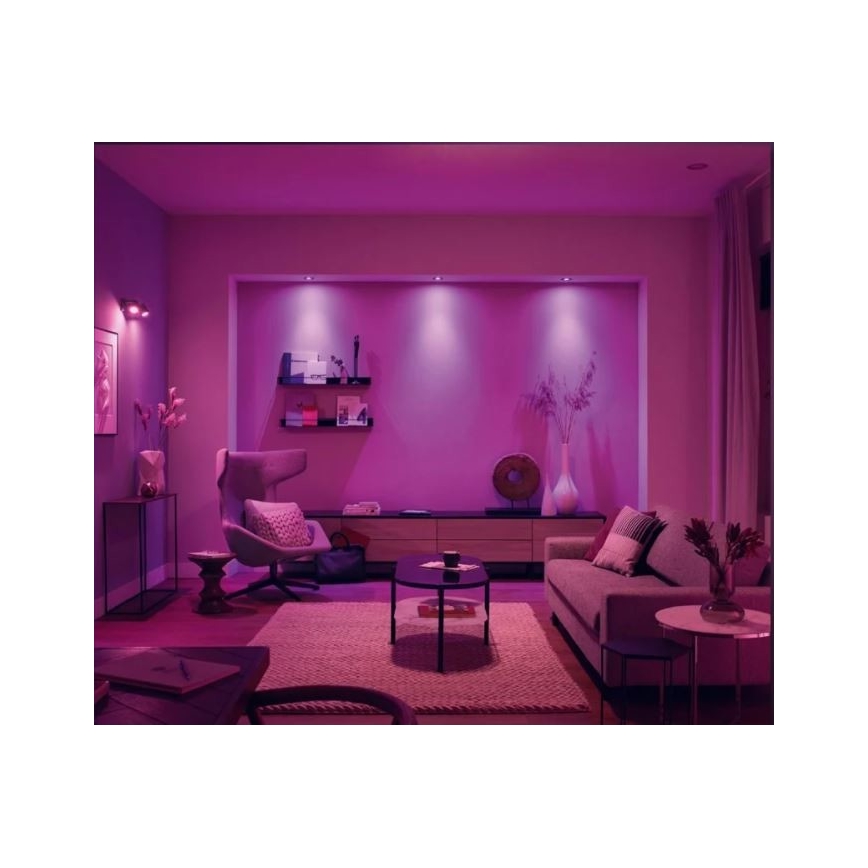 Philips - К-кт 3 бр. LED RGB димируеми лунички Hue CENTURA 1xGU10/5,7W/230V 2000-6500K