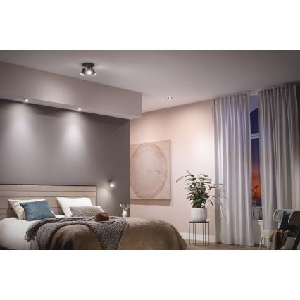 Philips - К-кт 3 бр. LED RGB димируеми лунички Hue CENTURA 1xGU10/5,7W/230V 2000-6500K