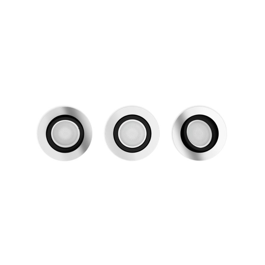 Philips - К-кт 3 бр. LED RGB димируеми лунички Hue CENTURA 1xGU10/5,7W/230V 2000-6500K
