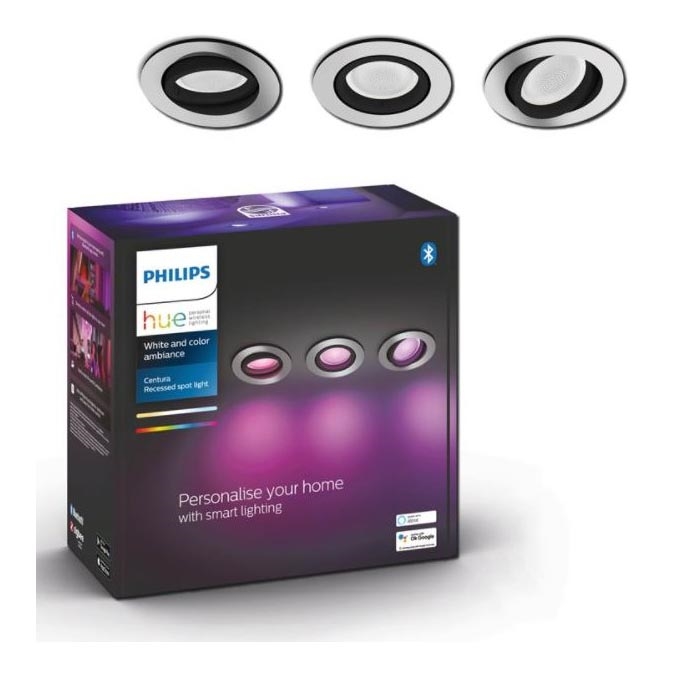 Philips - К-кт 3 бр. LED RGB димируеми лунички Hue CENTURA 1xGU10/5,7W/230V 2000-6500K