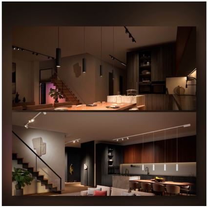 Philips - К-кт 3 бр. LED RGB димируеми пендели за релсова система Hue PERIFO LED RGB/15,6W/230V 2000-6500K