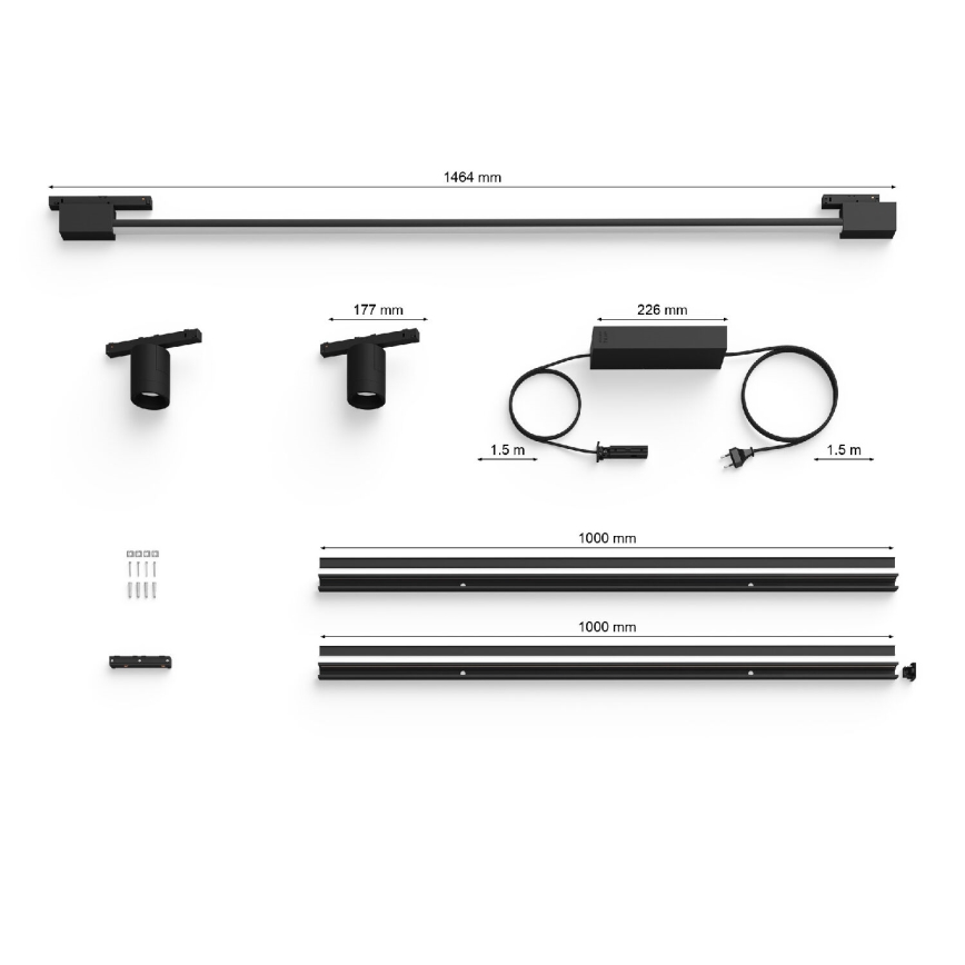 Philips - К-кт 3бр. LED димируеми лампи за релсова система Hue PERIFO LED/39,9W/230V 2000-6500K