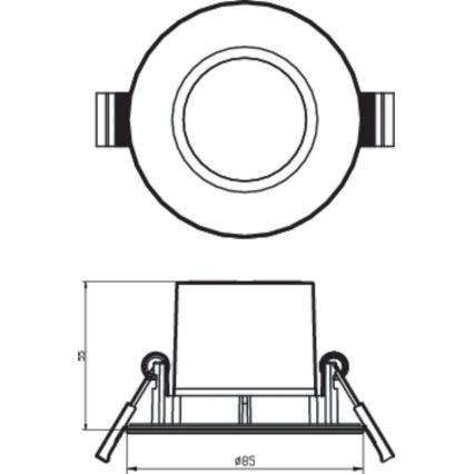 Philips - К-кт 3бр. LED димируеми лунички за баня LED/5W/230V 2700K IP65