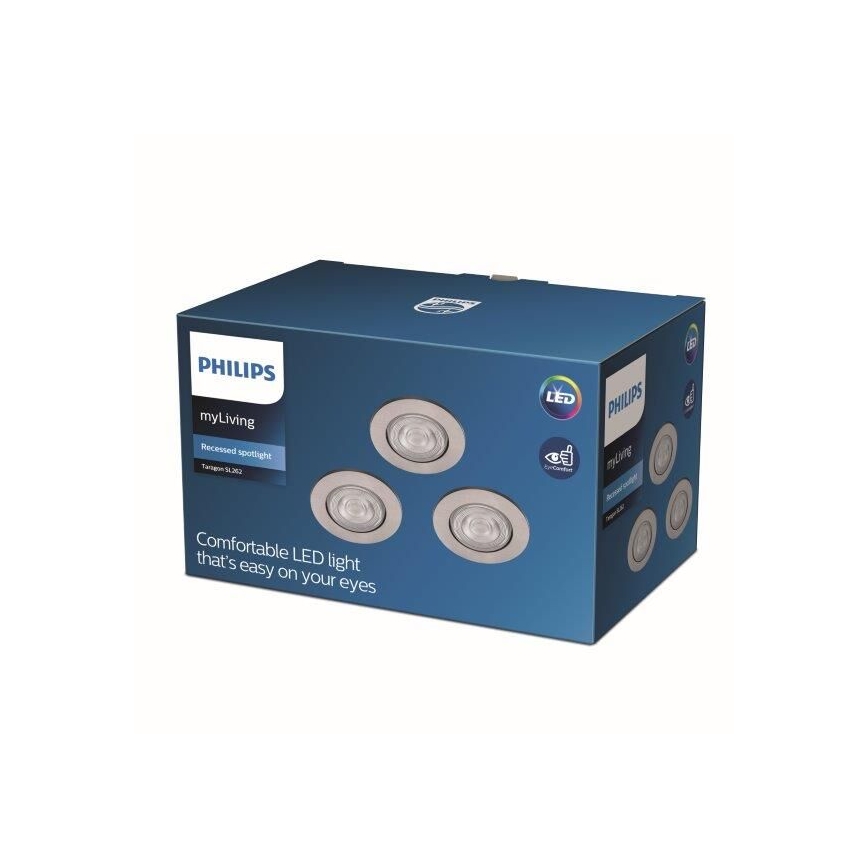 Philips - К-кт 3бр. LED лунички за окачен таван LED/4.5W/230V 2700K