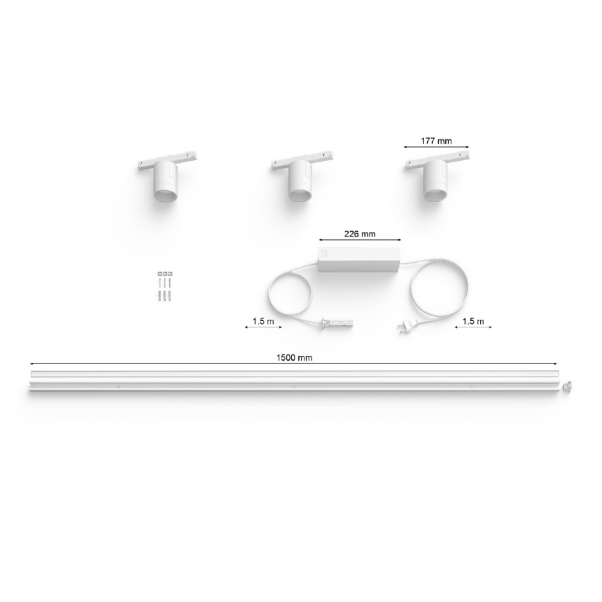 Philips - К-кт 3бр.LED RGB димируеми лампи за релсова система Hue PERIFO LED RGB/15,6W/230V 2000-6500K
