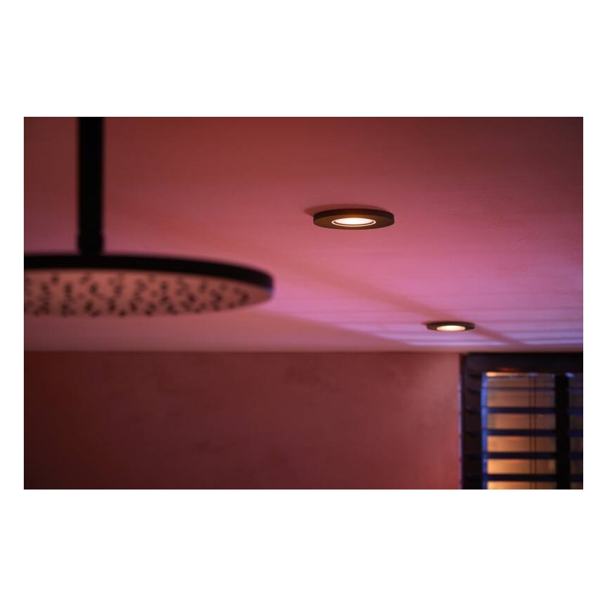 Philips -К-кт 3бр. LED RGBW димируеми лунички за баня Hue XAMENTO 1xGU10/5,7W/230V 2200-6500K IP44