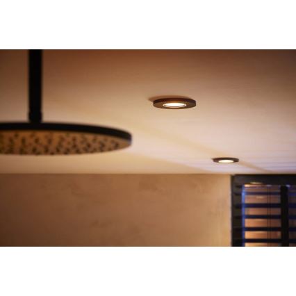 Philips -К-кт 3бр. LED RGBW димируеми лунички за баня Hue XAMENTO 1xGU10/5,7W/230V 2200-6500K IP44