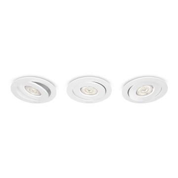 Philips - К-кт 3x LED Димируема лампа за вграждане/4,5W/230V