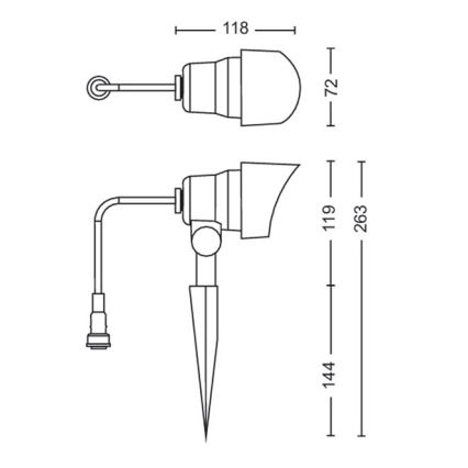 Philips -К-кт 3x LED Екстериорен спот LED/6W/230V 2700K IP44