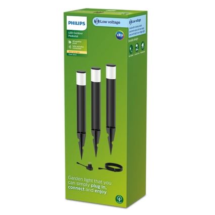 Philips - К-кт 3x LED Екстериорна лампа PUREX LED/1,5W/24/230V IP44