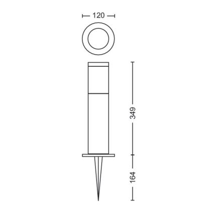 Philips - К-кт 3x LED Екстериорна лампа GARDENLINK LED/24W/230V 2700K IP44