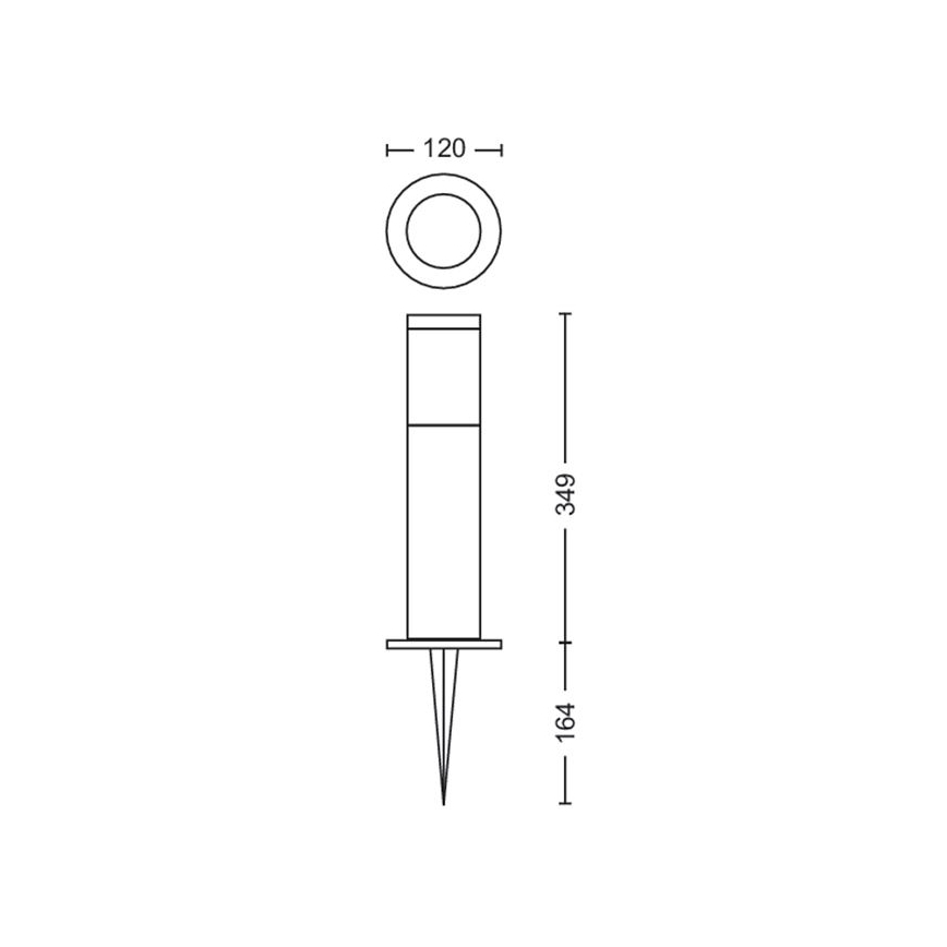 Philips - К-кт 3x LED Екстериорна лампа GARDENLINK LED/24W/230V 2700K IP44