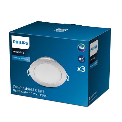 Philips - К-кт 3x LED Лампа за окачен таван LED/3,5W/230V 2700K