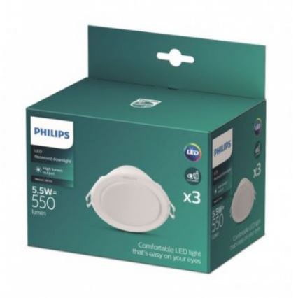 Philips - К-кт 3x LED Лампа за окачен таван LED/5,5W/230V