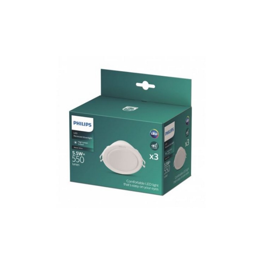 Philips - К-кт 3x LED Лампа за окачен таван LED/5,5W/230V